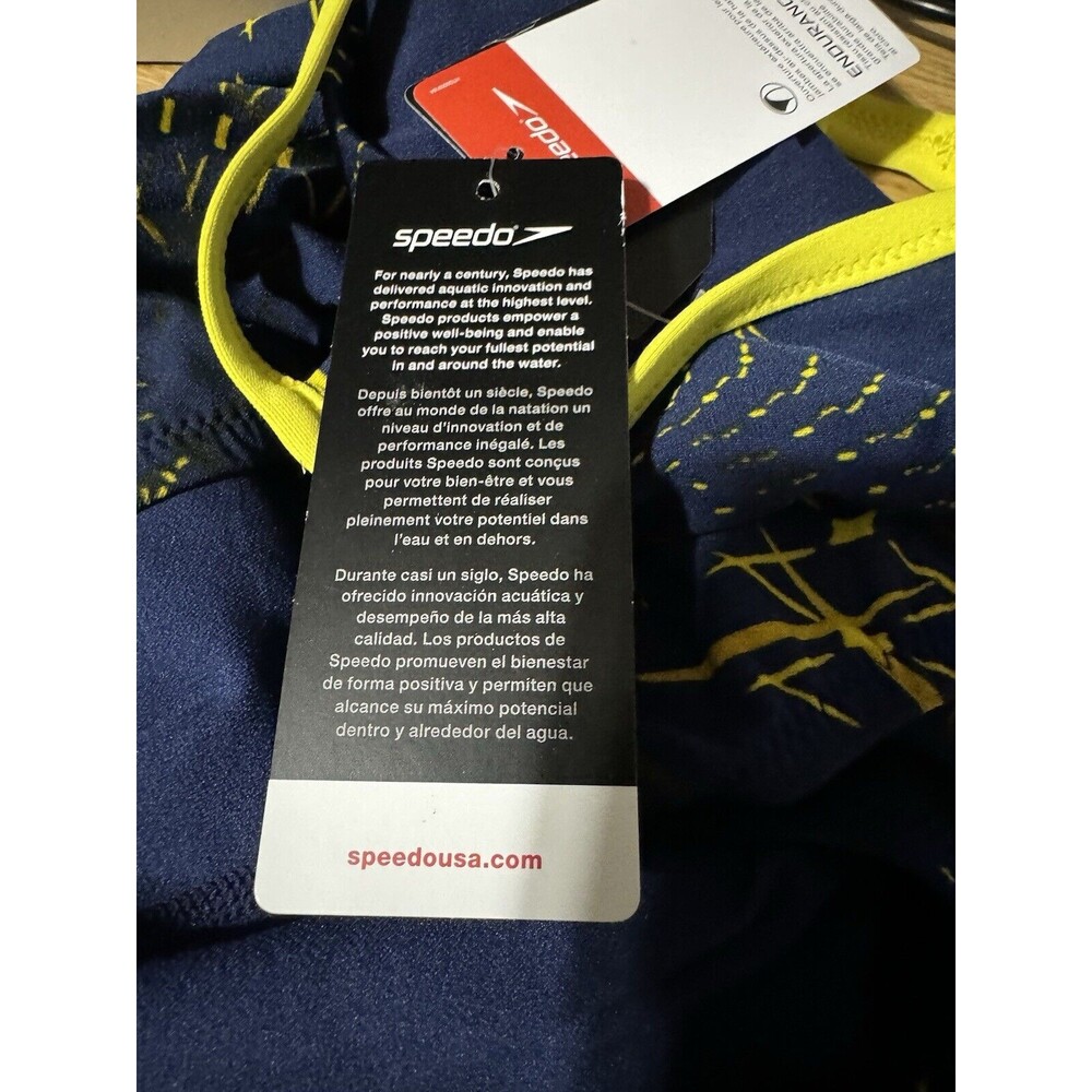Speedo Endurance Racing Cut Navy/Gold Galactic Size 30 NWT - Picture 10 of 14